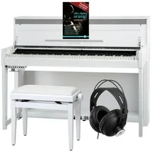 Classic Cantabile UP-1 WM E-Piano (Weiß matt, Deluxe Set