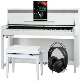Classic Cantabile UP-1 WM E-Piano (Weiß matt, Deluxe Set