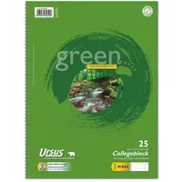 Ursus Ursus® Collegeblock green Lineatur 25 liniert DIN A4 Außenrand, 1 Block