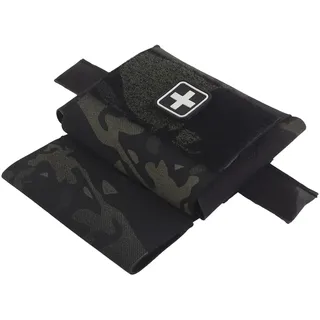 Tarnnetz Micro-Trauma-Kit-Beutel IFAK Aufbewahrungstasche mit Tourniquet-Halter Hängematte für taktischen MOLLE-Gürtel EDC medizinische Erste-Hilfe-Tasche Bcp