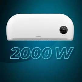 Cecotec Badezimmer-Keramikheizer ReadyWarm 2000 Max Box Ceramic. 2000 W, LCD-Bildschirm, Einstellbarer Thermostat, Fernbedienung, IPX2 Schutz, Timer, Überhitzungsschutz
