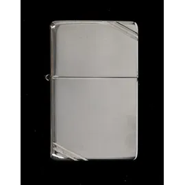 Zippo Sturmfeuerzeug High Polish Sterling Silver with Slashes, Benzinfeuerzeug