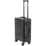 ALUMAXX 45191 Reisetrolley Gravity, Rollkoffer Aluminium, Reisekoffer mit TSA Schloss, Trolley mit 4 Leichtlaufdoppelrollen 360°, Alu Koffer ca. 56 cm, Schwarz, 56 x 37 x 21 cm