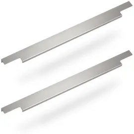 SOTech 2 x Möbelgriff BLANKETT Slim 145 mm Aluminium Chrom Matt Hinterschraubgriff Leiste Schrankgriff Küchengriff