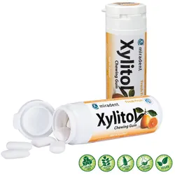 MIRADENT Zahnpflegekaugummi Xylitol Frucht 30 St Kaugummi