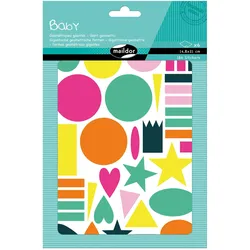 Maildor 10x Baby, 6 Stickerbogen 14,8x21cm, Riesige Formen - Mehrfarbig AE168C