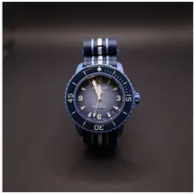 Swatch BLANCPAIN X SWATCH SCUBA FIFTY FATHOMS - ATLANTIC OCEAN, Blau, Blau, Modern