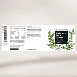 Natural Elements Endurance Drink Zitrone Pulver 600 g