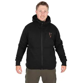 Fox International Collection Sherpa Reißverschlusspullover - Black / Orange - 2XL