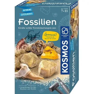 Kosmos 657918 - Fossilien Ausgrabungs-Set, Experimentierkasten, Mitbring-Experimente