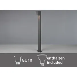 meineWunschleuchte Wegeleuchte Aluminium Höhe 100 cm mit Bewegungsmelder schwarz