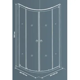 Primaster Easy 5 Runddusche 80 x 80 cm 0782301941