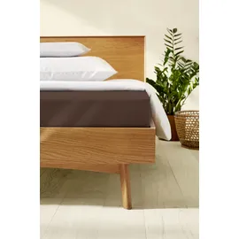 KAEPPEL Spannbettlaken Jersey 90-100 x 200 cm Braun