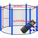 walexo Sicherheitsnetz Schwarz/Blau Ø 366 cm
