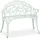 Relaxdays Gartenbank 98 x 78 x 55,5 cm Weiß/Grün