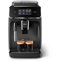 PHILIPS SERIES 2200 KAFFEEVOLLAUTOMAT – KLASSISCHER MILCHAUFSCHÄUMER, INTUITIVES TOUCHDISPLAY, MATTES SCHWARZ (EP2220/10)