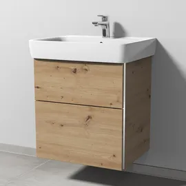 Sanipa 3way Waschtischunterbau zu Geberit Renova Plan Waschtisch mit Griffleisten, Badmöbel,