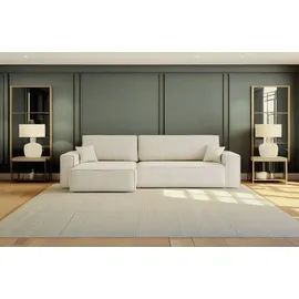 kaiser möbel Ecksofa mit schlaffunktion und bettkasten, Eckcouch BEST XL stoff Quelle Ecru Links - Beige