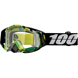 100 Percent Racecraft Bootcamp, Crossbrille - Grün/Schwarz Klar
