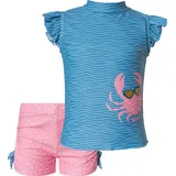 Playshoes UV-Schutz Bade-Set Krebs blau-pink, 74/80
