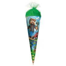 ROTH Schultüte Block Game, 35 cm, rund, Tüllverschluss