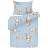 BestLivings Kinder Bettwäsche 100x135cm / 40x60cm) - Bärchen Blau