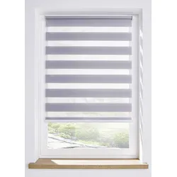 bonprix Schnurloses Doppelrollo, grau, 130x70 cm