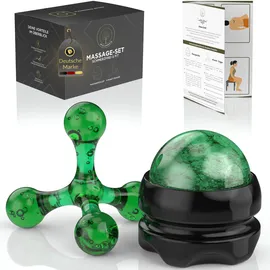 M.S.Lemberg M.S.Lemberg® Massage Set - Massageball & Triggerpunkt Drücker - Wellness & Entspannung Geschenk - Physiotherapie Trigger Massagegerät Massagekugel Nacken Roller Massageroller Rücken Faszien-Ball