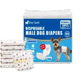 Pet Soft Einweg-Hundewindeln für Rüden 50 Stück, Hochsaugfähige Rüdenwindeln mit Nässeindikator und Auslaufsicher (XS-50 Stück)
