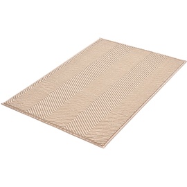 Kleine Wolke Badteppich, »Zigzag«, 70x120 cm, Sandbeige