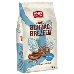 Rosengarten Dinkel-Schokobrezeln mit Vollmilch-Schokolade bio