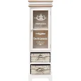 Mobili Rebecca Standvitrine 102 x 32 x 27 cm Weiß