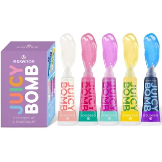 essence JUICY BOMB shiny lipgloss set, Nr. 02, Mehrfarbig, acetonfrei, vegan, ohne Mikroplastikpartikel, glutenfrei, 1er Pack (1pcs)