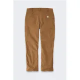 CARHARTT Rugged Flex Loose Duck Dungaree Hosen Braun 32 34
