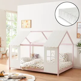 [en.casa] Tostedt 120 x 200 cm Rosa/Weiß