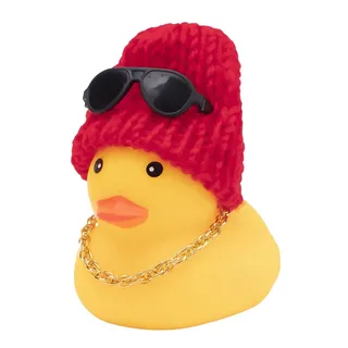 Ente Für Autos, Gummi Ente Für Auto Armaturenbrett, Gummi Ente Auto Ornamente, Auto Armaturenbrett Dekoration Zubehör Mit Schwimmring, Sonnenhut, Halskette Und Sonnenbrille
