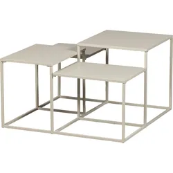 Couchtisch WOOOD "Mida", beige, B:70cm H:42cm T:70cm, Tische, mit spielerischen Höhenvariationen