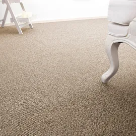 Andiamo Teppichboden ANDIAMO "Carlos, Feinschlinge, Gesamthöhe 6,5 mm, Made in Netherlands", beige, B:200cm L:300cm, Polypropylen, Teppiche, melierte Optik, Breite 200, 400 cm oder 500 cm, strapazierfähig