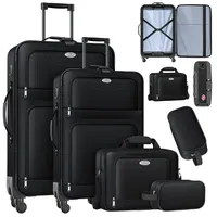 Kesser KESSER® Reisekoffer Set 4-teilig Trolley Kofferset Stoffkoffer mit 3-Ziffern-TSA-Schloss, 360° Rollen & Teleskopgriff Kosmetiktasche Handgepäck leichter Koffer große Koffer für Business | Reisen