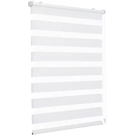 Sekey Doppelrollo Klemmfix ohne Bohren für Fenster, 75 cm breit, Duo Rollo Jalousie Sonnenschutz, 75x150cm, Weiß
