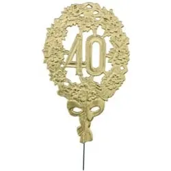 Jubiläumszahl 40 gold DEKORATIV 1225-40 8x12cm