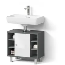 livinity Waschbeckenunterschrank Fucino 60 x 54 cm Grau