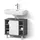 livinity Waschbeckenunterschrank Fucino 60 x 54 cm Grau