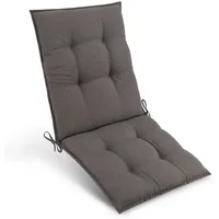 Beautissu Niederlehner Auflage 100 x 50 x 8 cm taupe 1 St.