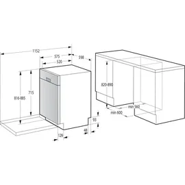 Gorenje GU642C90X Geschirrspüler (Unterbaugerät, 600 mm)
