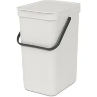 Brabantia PROREGAL Mülleimer, Grau, Kunststoff, Rechteckig, 20x35x24.9 cm, Küchen,