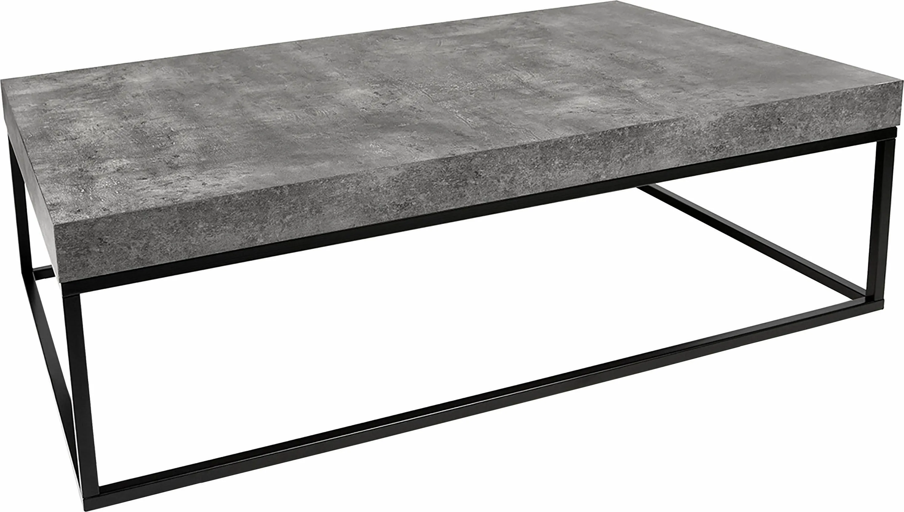 TemaHome Couchtisch »Petra«, mit einer Tischplatte in Beton-Optik und einem schwarzen Beingestell TemaHome Beton-Optik + schwarz