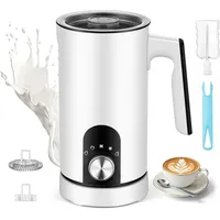 Elektrischer 5-in-1-milchaufschäumer, 350 Ml Automatischer Milchaufschäumer Für Heißen Oder Kalten Milchschaum Mit Antihaftbeschichtung, Ein-klick-bedienung Für Schokolade, Cappuccino Und Dunkle Milch
