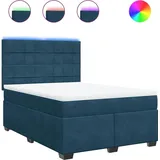 vidaXL Boxspringbett 140 x 200 cm Blau