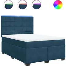 vidaXL Boxspringbett 140 x 200 cm Blau